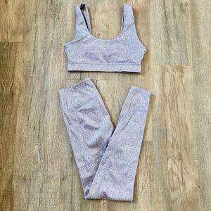 Glyder legging and sport bra matching set size S.